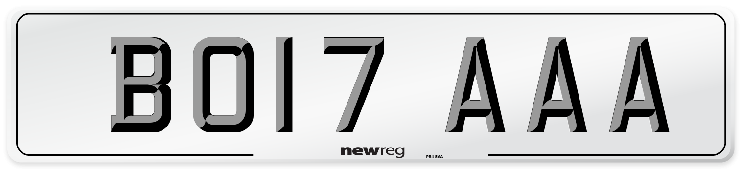 BO17 AAA Number Plate from New Reg